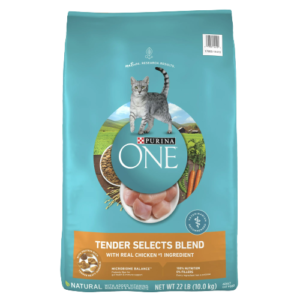 Purina One Tender Selects Blend Dry Cat Food, Chicken, 22 lb Bag